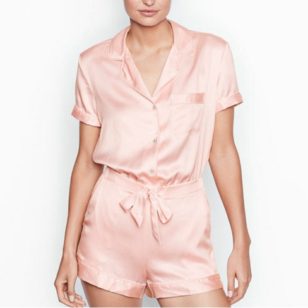 Victoria's Secret Blush Satin Pajama Set